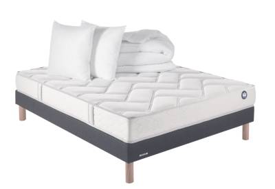 Pack Sommier Matelas - Couette & 2 Oreillers