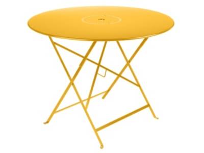 Table pliante ronde FERMOB FLOREAL  Ø 96 cm, avec trou parasol, coloris au