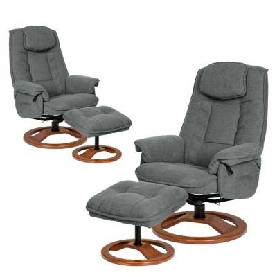 Lot de 2 fauteuils relax microfibre NEC NEC