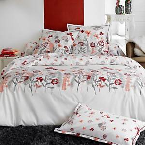 Taie d'oreiller percale Petite Folie rouge TRADILINGE
