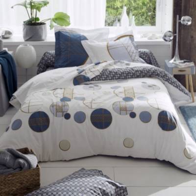 Drap Housse Percale Romeo Tradilinge Bleu