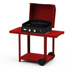 Plancha Pure Edition Rouge Grill 260 + Chariot + Couvercle