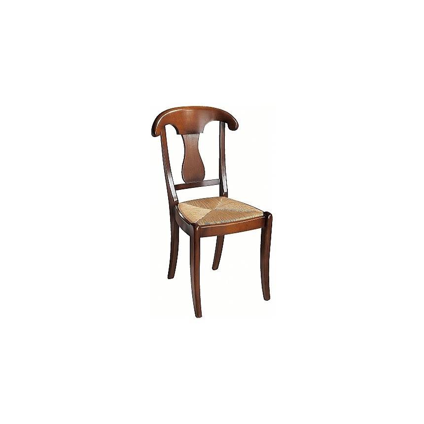 Lot 2 chaises paille Guérande merisier,  palmette