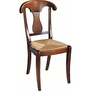 Lot 2 chaises paille Guérande merisier,  palmette