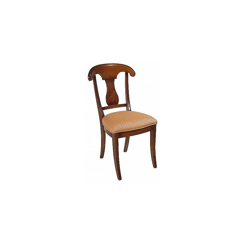 Le lot de 2 chaises dos palmette Guérande assise tissu, merisier