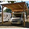 Abri toit plat Aquitaine pour Camping Car CPBF 8 poteaux